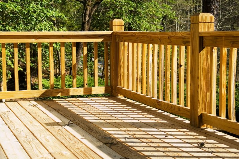 Rustic wooden deck