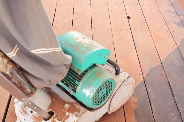 Cedar Deck Sanding in Danville